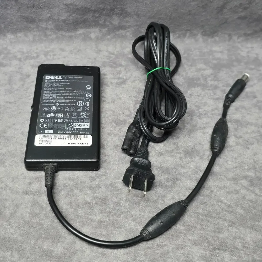 Genuine Dell Auto-Air AC Adapter PA-12 DA65NS3-00 P/N DK138 19.5V Laptop Charger